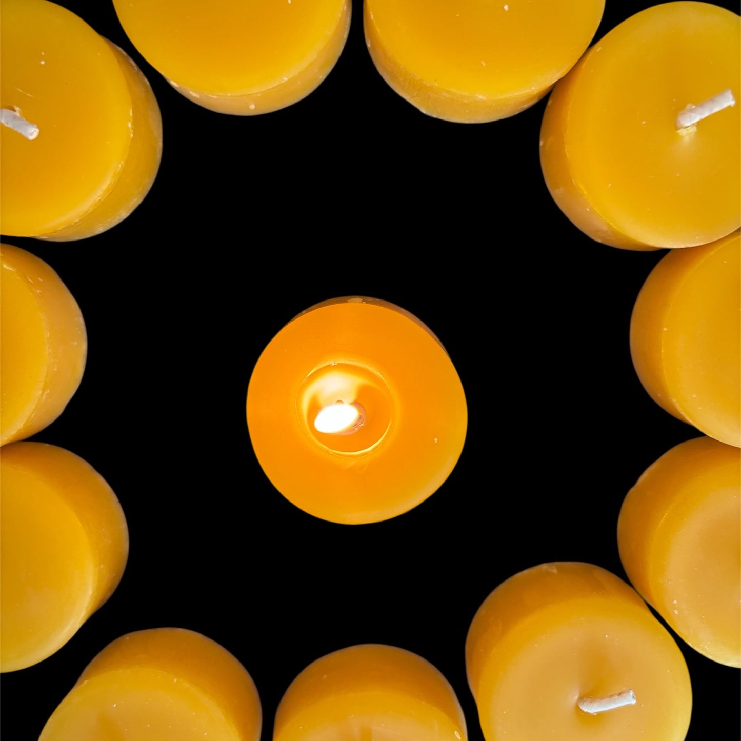 Bougies chauffe-plat en cire d'abeille pure  x 6